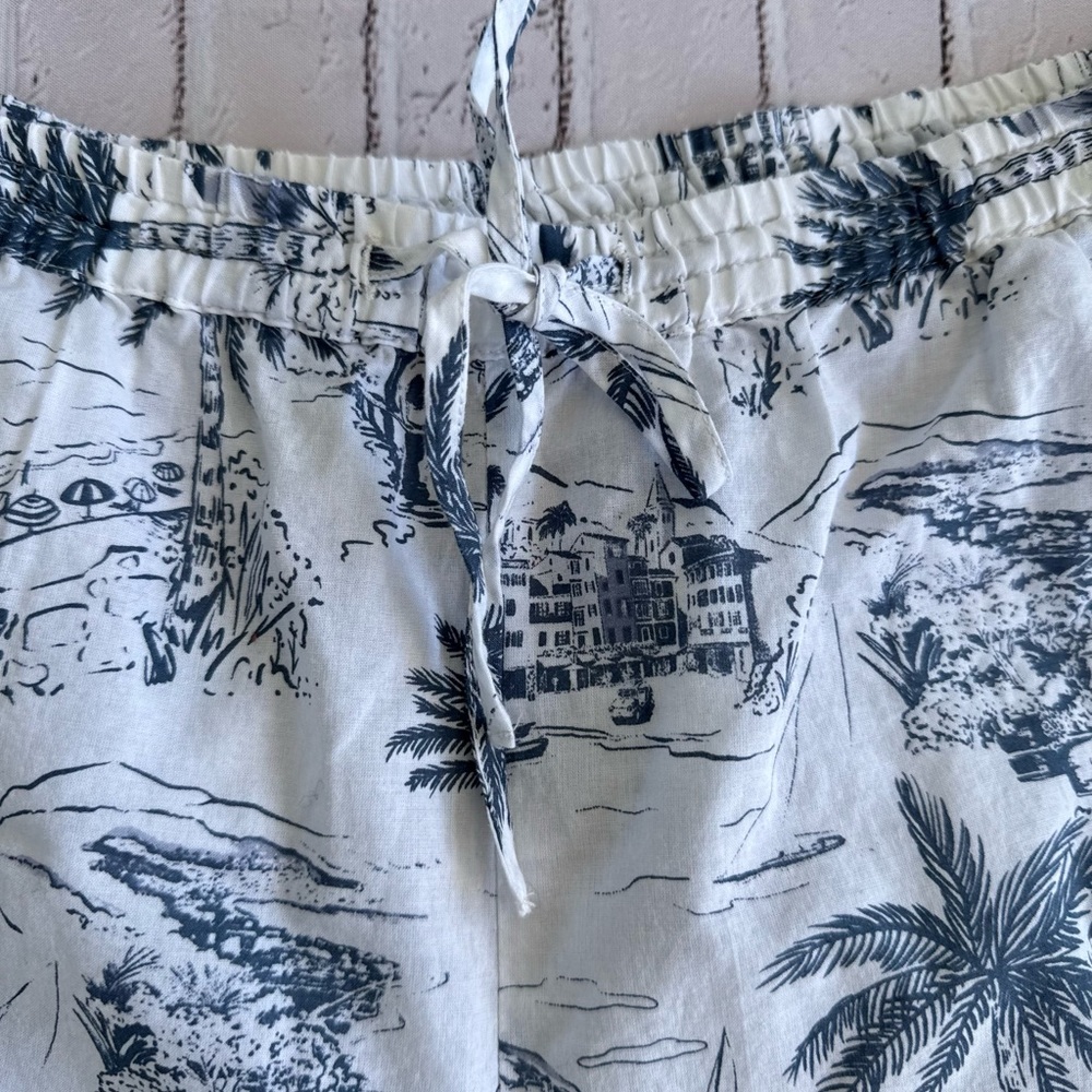 Eberjey Navy and White Tropical Print Pajama Shorts Only - Picture 5 of 8